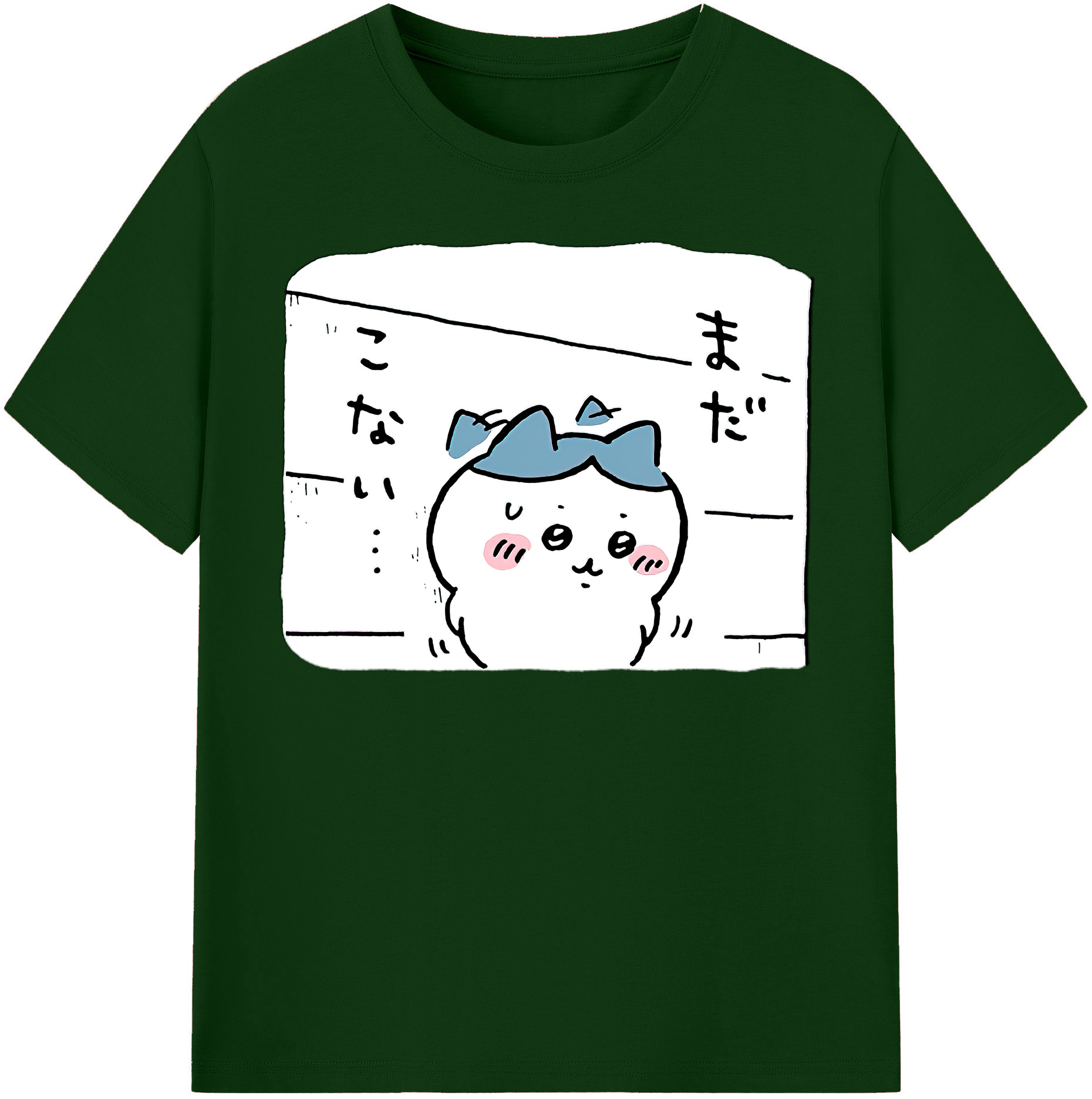 （画像用） ちいかわ ハチワレ Chii-kawa hachiware 綿100％半袖Tシャツ（フロントプリント）